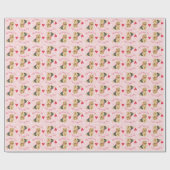 バレンタインバラノーフォークテリア ラッピングペーパー (フラット)