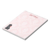 バレンタインバラブラックラボ ノートパッド (回転)