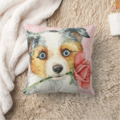 バレンタインバラミニアメリカンシェパード クッション (ブランケット)