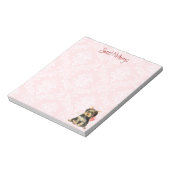 バレンタインバラヨークシャーテリア ノートパッド (回転)