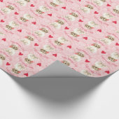 バレンタインバラ英語セッター ラッピングペーパー (角)