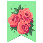 バレンタインバラ バンティングフラッグ (第1の旗)