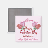 バレンタインバラ – ママ マグネット (正面/裏面)