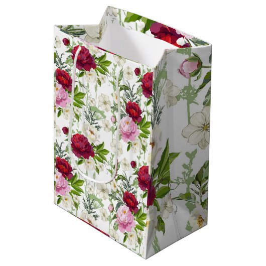 バレンタインバラ ミディアムペーパーバッグ (正面アングル)