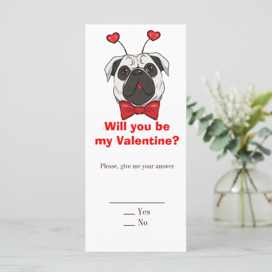 バレンタインパグ犬 (スタンド正面)