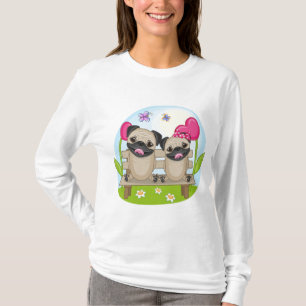 バレンタインパグ Tシャツ