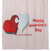 バレンタインパズル シャワーカーテン (正面)