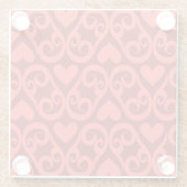 バレンタインパターン2 ガラスコースター (裏面)