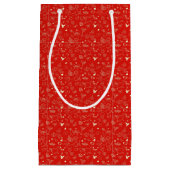 バレンタインパターン スモールペーパーバッグ (正面)