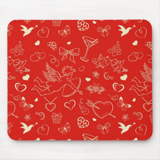 バレンタインパターン マウスパッド (正面)
