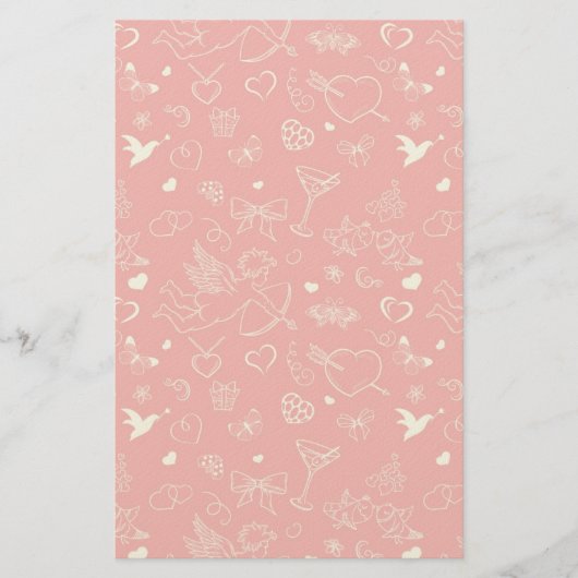 バレンタインパターン 便箋 (正面)