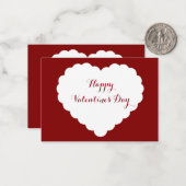 バレンタインパックうろこ白ハート赤 ノートカード (正面/裏面インサイチュ)