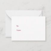 バレンタインパックシンプルレッドスパークルハート ノートカード (裏面)