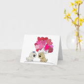 バレンタインパピー カード (黄色い花)