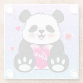 バレンタインパンダ ガラスコースター (裏面)