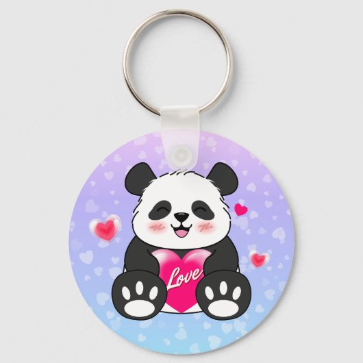 バレンタインパンダ キーホルダー (正面)