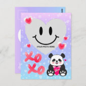 バレンタインパンダ ポストカード (正面/裏面)