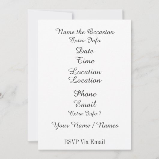 バレンタインパーティの招待状 招待状 (裏面)