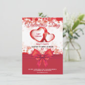 バレンタインパーティの招待状 招待状 (スタンド正面)