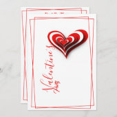 バレンタインパーティの招待状 招待状 (正面/裏面)