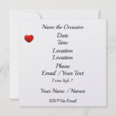 バレンタインパーティーのご招待 招待状 (裏面)