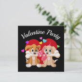 バレンタインパーティーのご招待 招待状 (スタンド正面)