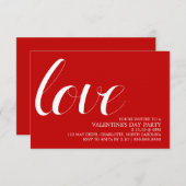 バレンタインパーティーの招待状 | モッドペンラブ 招待状 (正面/裏面)