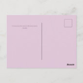 バレンタインパーティーカクテルピンクフローラ招待状 ポストカード (裏面)