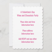 バレンタインパーティーパーソナライズされた招待状 招待状 (裏面)