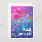 バレンタインパーティーパーソナライズされた招待状 招待状 (正面/裏面)