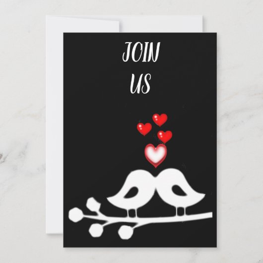 バレンタインパーティー招待状 招待状 (正面)