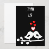 バレンタインパーティー招待状 招待状 (正面/裏面)