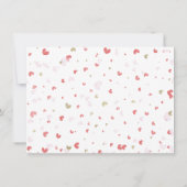 バレンタインパーティー バレンタインデー ハート 赤 ゴールド 招待状 (裏面)