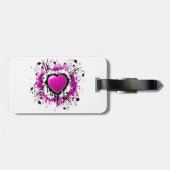 バレンタインパープルハート ラゲッジタグ (裏面横)