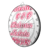 バレンタインヒント:ハクナマタタおもしろい文字アートプリント ダーツボード (正面右)