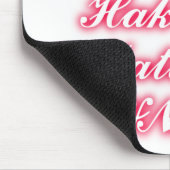 バレンタインヒント：ハクナマタタおもしろい文字アートプリント マウスパッド (コーナー)