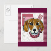バレンタインビーグル シーズンポストカード (正面/裏面)