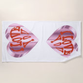 バレンタインビーチへ ビーチタオル (正面)