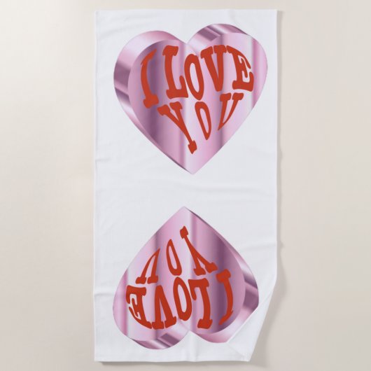 バレンタインビーチへ ビーチタオル (正面)