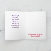 バレンタインビーチシーン5" x 7"折り畳みグリーティングカード カード (内部)