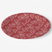 バレンタインピザパーティーの紙の商品 ペーパープレート (アングル)