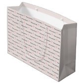 バレンタインピパーソナライズされたンクハート ラージペーパーバッグ (裏面アングル)