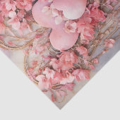 バレンタインピンクと赤いハートとバラ 薄葉紙 (詳細)