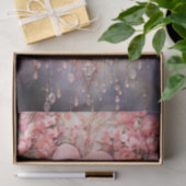 バレンタインピンクと赤いハートとバラ 薄葉紙 (ギフト)