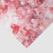 バレンタインピンクと赤いハートとリボン 薄葉紙 (詳細)