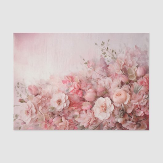 バレンタインピンクと赤の花束 薄葉紙 (正面)