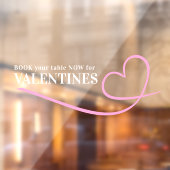 バレンタインピンクのハートカスタム文字 ウィンドウサイン (シート2)