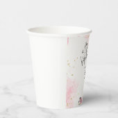 バレンタインピンクのベビーガールシャワー 紙コップ (右)