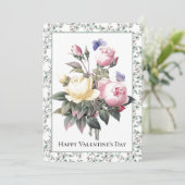 バレンタインピンクイエローローズブルーバタフライフローラ シーズンカード (スタンド正面)