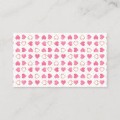 バレンタインピンクカースイートおむつラッフル エンクロージャーカード (裏面)